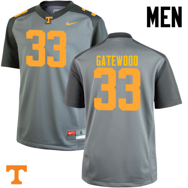 Men #33 MaLeik Gatewood Tennessee Volunteers College Football Jerseys-Gray - Click Image to Close